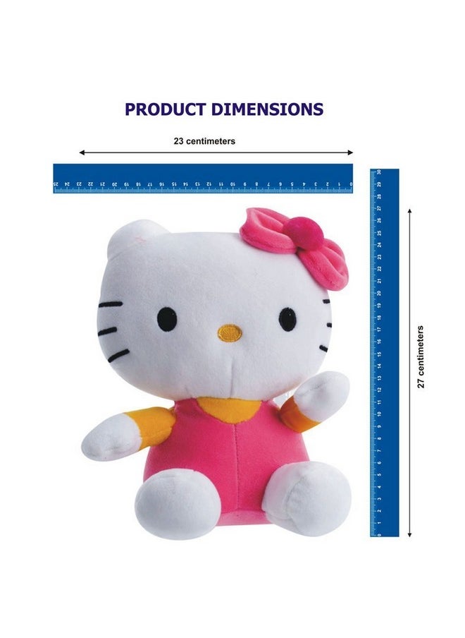SANA Soft Plush Stuffed Cute Kitty for Kids & Gifts (Dark Pink, 26cm)