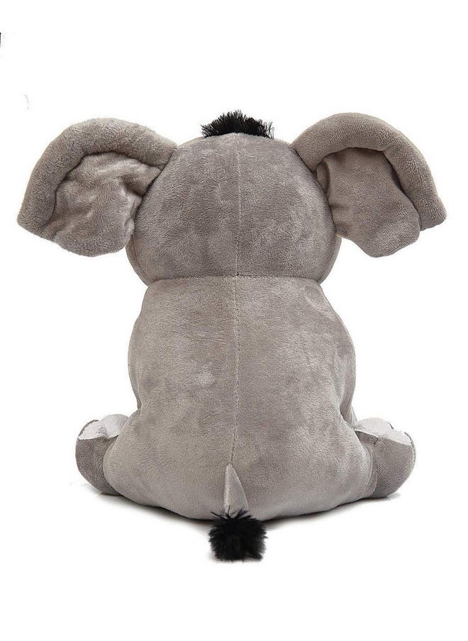 CLICK4DEAL Soft Toys Long Soft Lovable hugable Cute Giant Life Size Animal Toy (ELEPAHNT with Monkey, Grey)
