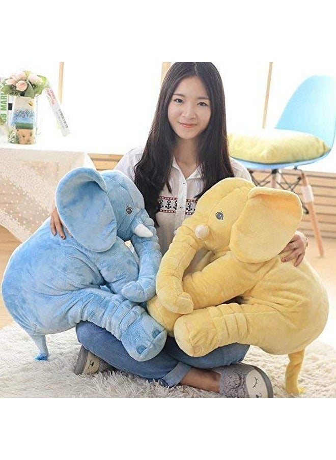 Sana Animal Elephant Soft Toy Cushion Pillow Cover for Baby Safety (Blue)