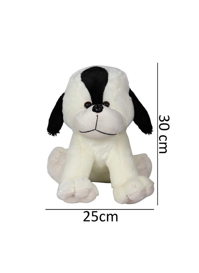 CLICK4DEAL Soft Toys Long Soft Lovable hugable Cute Giant Life Size Toy Figure Bear (30 cm Dog Soft Toys, White) Lovely Toy Figure