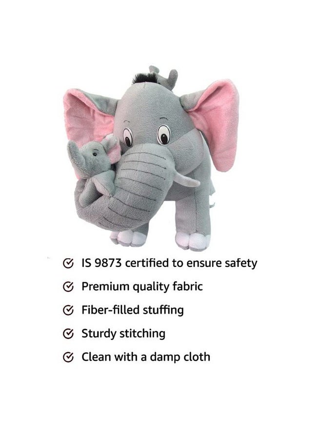 CLICK4DEAL Soft Toys Elephant Soft Toys, Elephant Toys for Kids, Birthday Gift for Girls/Wife, Boyfriend/Husband, Wedding for Couple Special, Rakhi for Brother/Sister Gift Items, (30 cm)