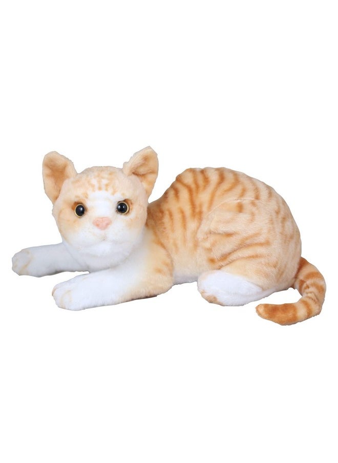 Tickles Cute Cat Soft Stuffed Plush Animal Toy for Kids Birthday Gift (Color: Yellow; Size: 28 cm)