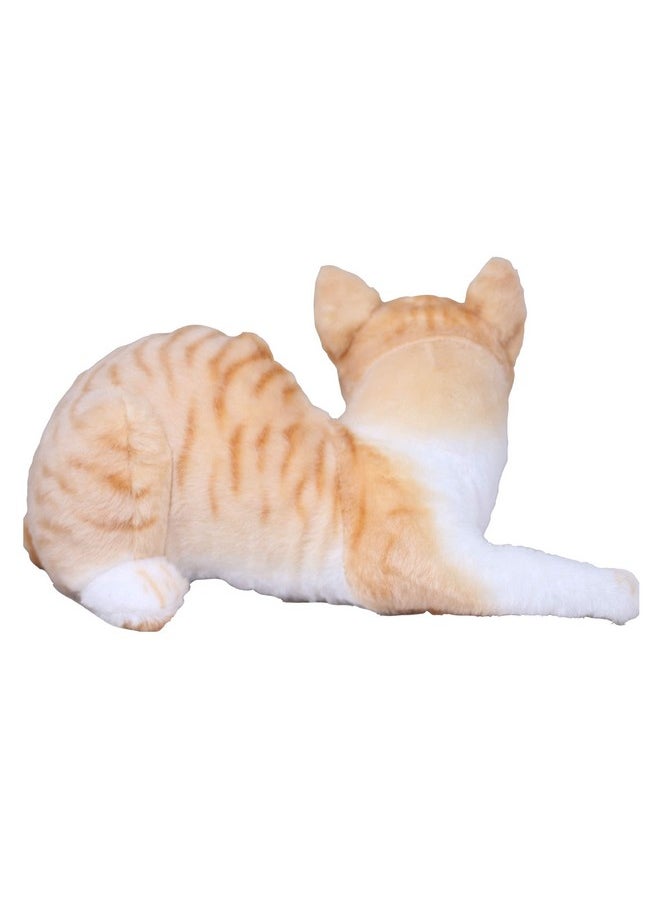 Tickles Cute Cat Soft Stuffed Plush Animal Toy for Kids Birthday Gift (Color: Yellow; Size: 28 cm)