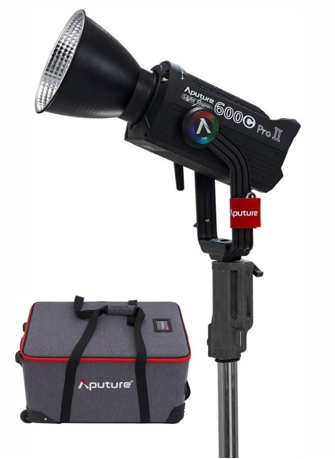 Aputure LS 600c Pro II RGB LED Monolight – 600W Full-Color Studio Light with 46 Preset Effects, V-Mount Battery Support, Weather-Resistant Build, and Bowens Mount