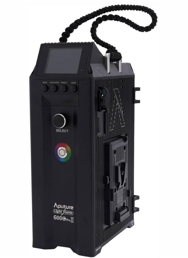 Aputure LS 600c Pro II RGB LED Monolight – 600W Full-Color Studio Light with 46 Preset Effects, V-Mount Battery Support, Weather-Resistant Build, and Bowens Mount