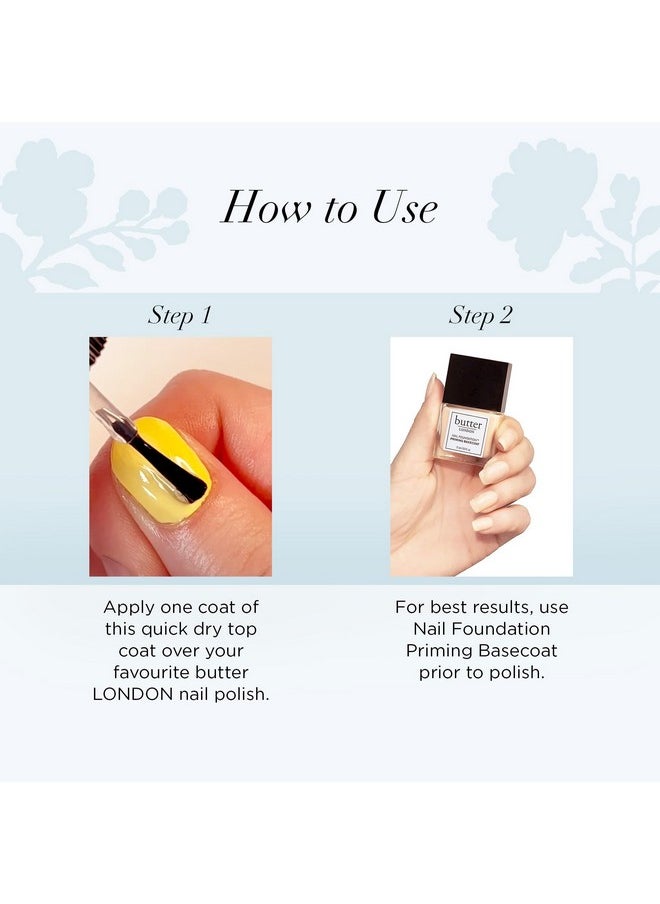 butter LONDON Shine UV Top Coat Nail Polish, Hardwear - Sheer Coverage with Glossy Finish - Quick-Drying Topcoat is Helps Prevent Chipping & Smudging - UV Protection for Long Lasting Radiant Color