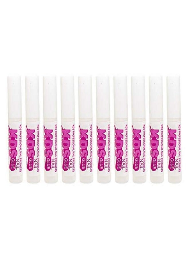 10 pcs KDS Nail Tip Glue - Adhesive Super Bond For Acrylic Nails Tips - 0.07 oz for each glue