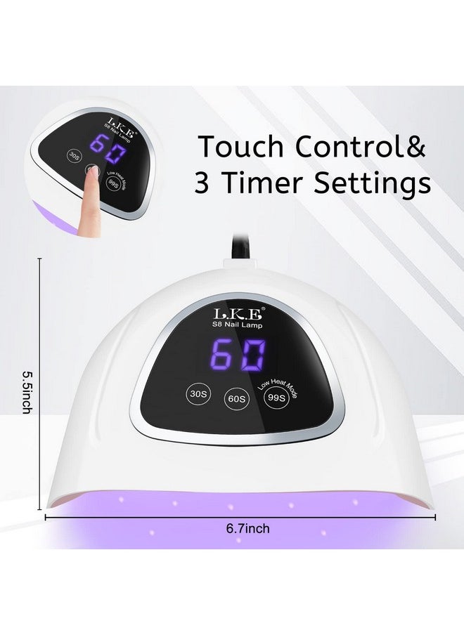 UV LED Nail Lamp, LKE LED Nail Lamp 72W UV Light for Nails with 3 Timer Setting & LCD Touch Display Screen Nail Lamp Nail Dryer