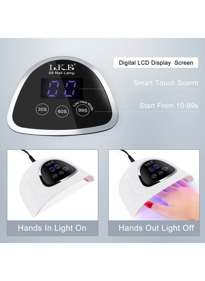 UV LED Nail Lamp, LKE LED Nail Lamp 72W UV Light for Nails with 3 Timer Setting & LCD Touch Display Screen Nail Lamp Nail Dryer
