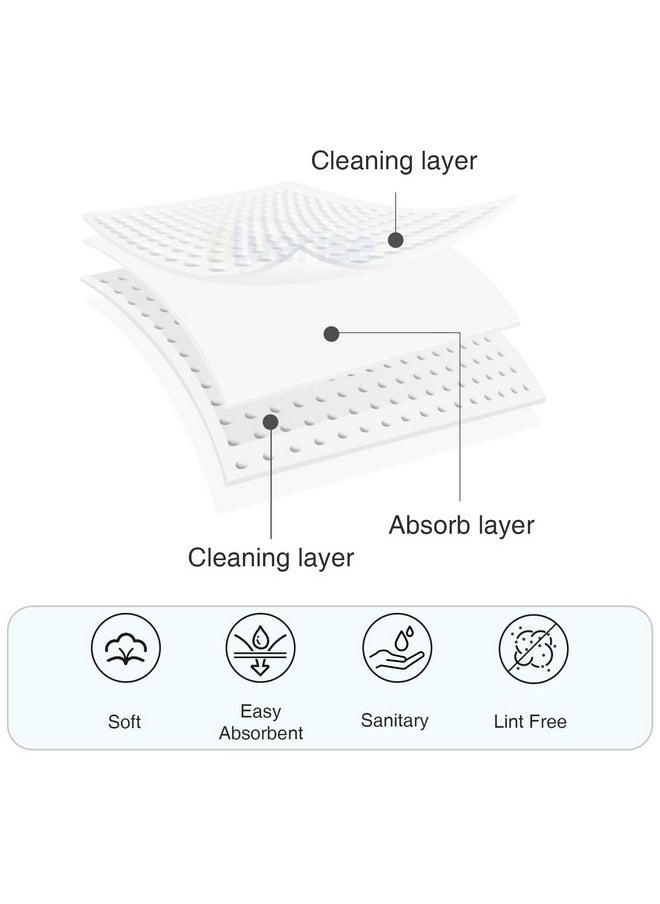 Bluerise Lint Free Nail Wipes 450PCS Nail Polish Remover Pads Soft Absorbable Eyelash Extension Glue Cleaning Wipes