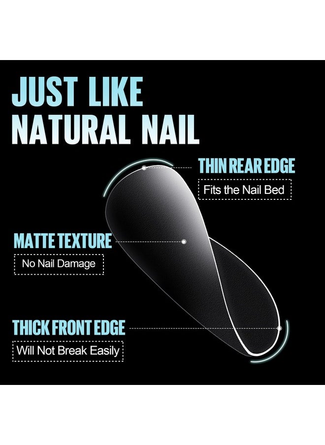 TOMICCA Extra Short Nail Tips Square, Soft Full Matte Square Nails, 360Pcs Acrylic Full Cover Press on Nails, Extra Short Square for Nail Extension Manicure 15 Sizes