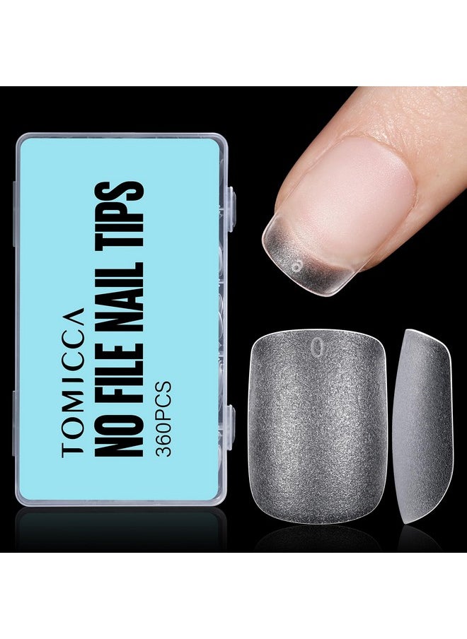 TOMICCA Extra Short Nail Tips Square, Soft Full Matte Square Nails, 360Pcs Acrylic Full Cover Press on Nails, Extra Short Square for Nail Extension Manicure 15 Sizes