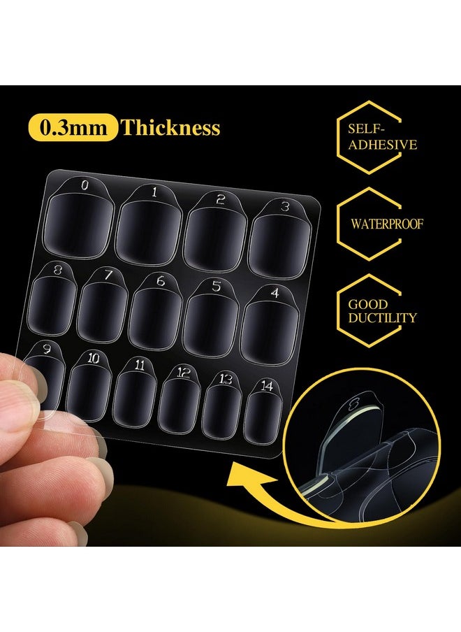 Teenitor 300pcs Nail Adhesive Tabs for Press on Nails, 15 Sizes of Nail Sticky Tabs for Nails Press on Nail Stickers, Nail Glue Stickers Press on Sticky Tabs, 20 Sheets