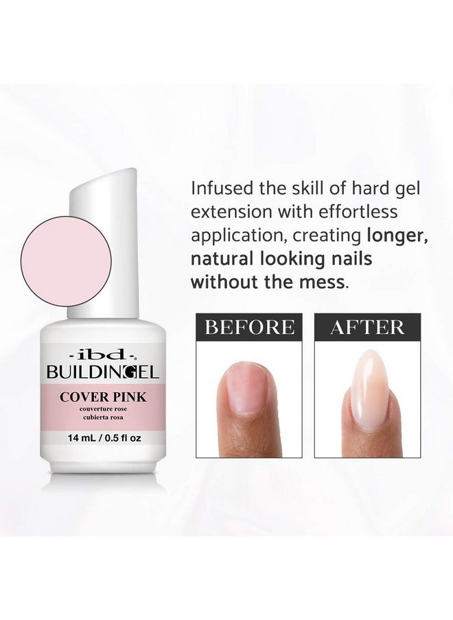 IBD Building Gel, Hard Gel Nail Extension, Cover Pink, 0.5 oz