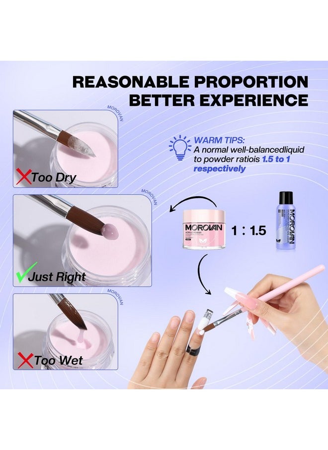 Morovan Monomer Acrylic Nail Liquid 8oz for Acrylic Powder - Professional Monomer Acrylic Nail Liquid For Acrylic Nail Extension Non-Yellowing MMA-Free