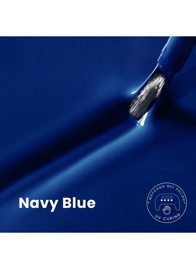 MAYCHAO 15ML Blue Gel Nail Polish 1Pc Navy Blue Gel Polish Soak Off UV LED Nail Polish Nail Art Starter Manicure Salon DIY at Home, 0.5 OZ