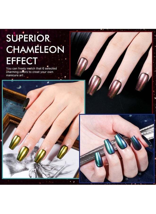 Morovan Fingernail Nail Polish Set: Holographic Metallic Lacquer Air Dry Nail Polish Regular Nail Polish Pack 0.25oz Glitter Finger Nail Polish Bulk Toenail Polish Kit Gift for Women