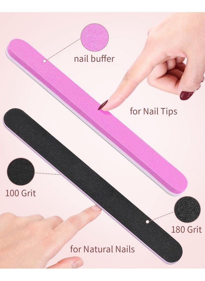 Clear Acrylic Nail Tips, MORGLES 500PCS French Clear Fake Half Cover Clear Nail Tips with Glue Nail File Nail Clipper Cuticle Fork for Nail Art