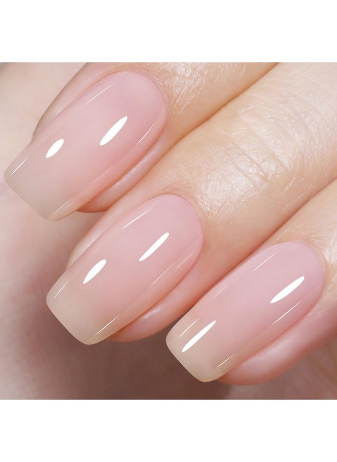AILLSA Milky Pink Gel Nail Polish Sheer Neutral Nude Gel Polish Light Natural Color Translucent Gel Polish Long Lasting Jelly Pink Soak Off U V Gel for French Manicure Nail Art at Home 0.51 Fl Oz