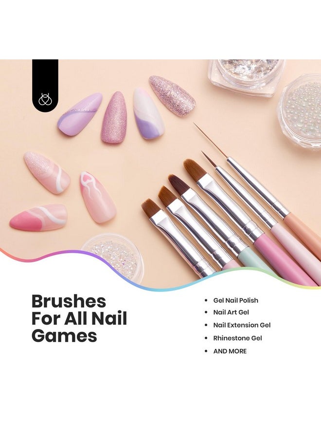 Beetles Nail Art Brushes Set Gel Polish Nail Art Design Pen Painting Tools Fingernail Brush Nail Cleaning Brush Nail Art Liner Brush and Nail Dotting Pen Salon Valentines Day Gifts for Her Women