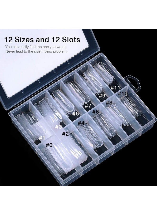 MODELONES Poly Extension Gel Dual Nail Form 120pcs Coffin Nails Clear Ballerina Nail Tips Full Cover