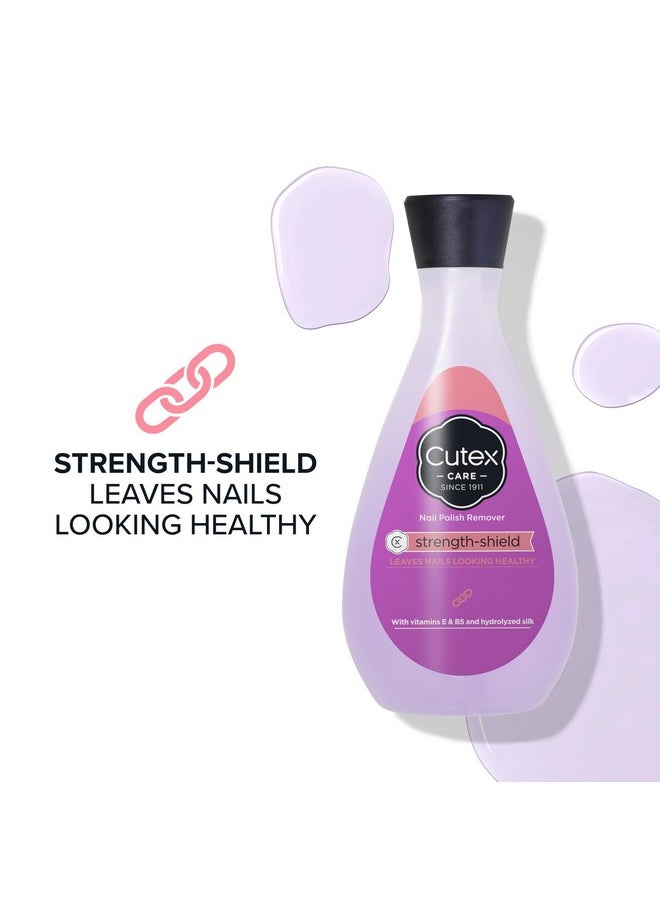 Cutex Nail Polish Remover, Strength Shield, Leaves Nails Looking Healthy, Contains Vitamins E, B5 & Hydrolyzed Silk, 6.76 Fl Oz