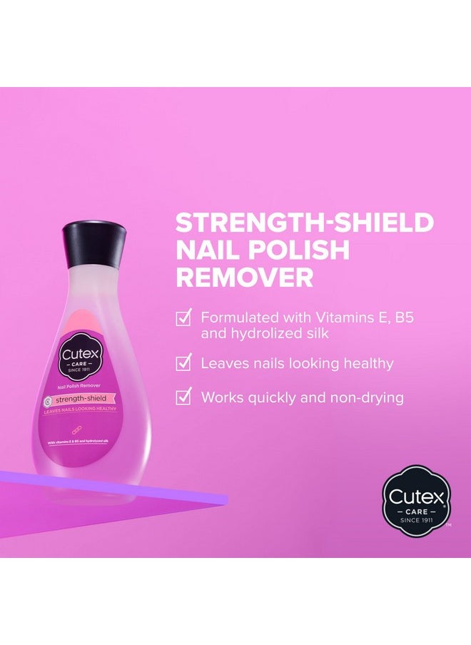 Cutex Nail Polish Remover, Strength Shield, Leaves Nails Looking Healthy, Contains Vitamins E, B5 & Hydrolyzed Silk, 6.76 Fl Oz