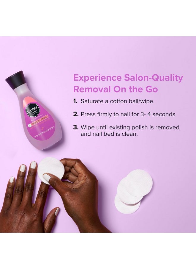 Cutex Nail Polish Remover, Strength Shield, Leaves Nails Looking Healthy, Contains Vitamins E, B5 & Hydrolyzed Silk, 6.76 Fl Oz