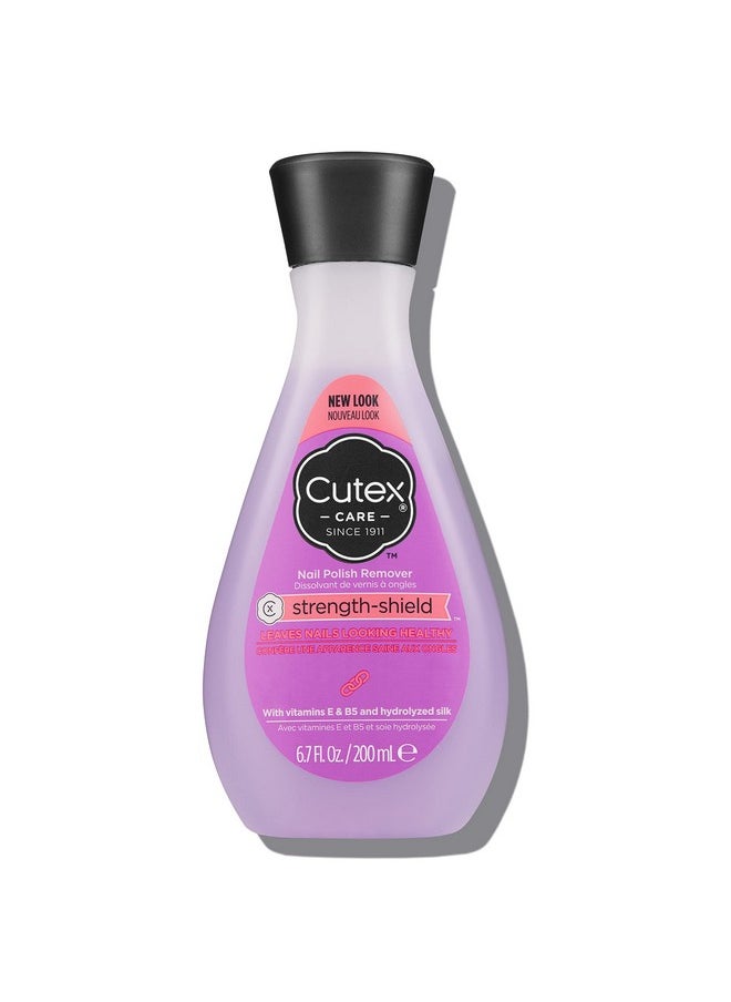 Cutex Nail Polish Remover, Strength Shield, Leaves Nails Looking Healthy, Contains Vitamins E, B5 & Hydrolyzed Silk, 6.76 Fl Oz