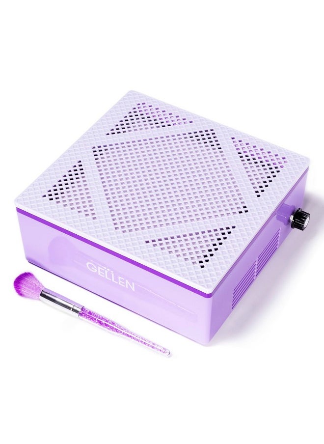 Gellen Nail Dust Collector with Reusable Filter, Professional 60w Nail Vacuum Cleaner for Acrylic Nails, Low Noise Nail Dust Vacuum Cleaner for Home Salon, Manicure Fan Dust Collector