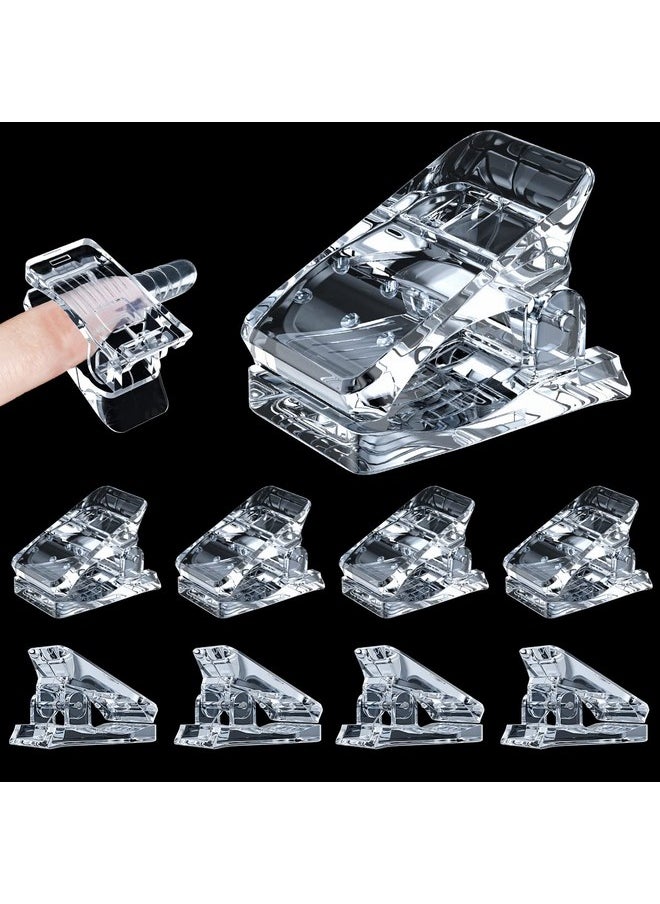 Beloving 10Pcs Nail Tip Clips, Nail Extension Gel Quick Building Nail Tips Clip for Nail Kit False Nail Tips and Dual Forms Manicure Nail Art Tools
