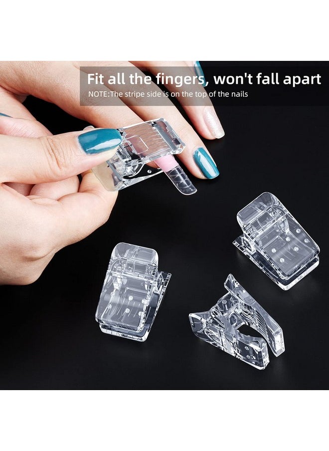 Beloving 10Pcs Nail Tip Clips, Nail Extension Gel Quick Building Nail Tips Clip for Nail Kit False Nail Tips and Dual Forms Manicure Nail Art Tools