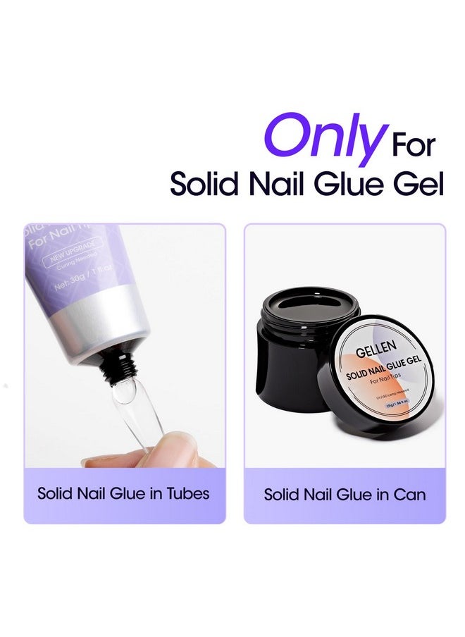 Gellen Nail Glue Remover, 60ML Nail Glue Remover for Press On Nails, Easy Remove Solid Nail Glue Gel On Fake Nail Tips, Not for Gel-base Glue or Gel Nail Polish