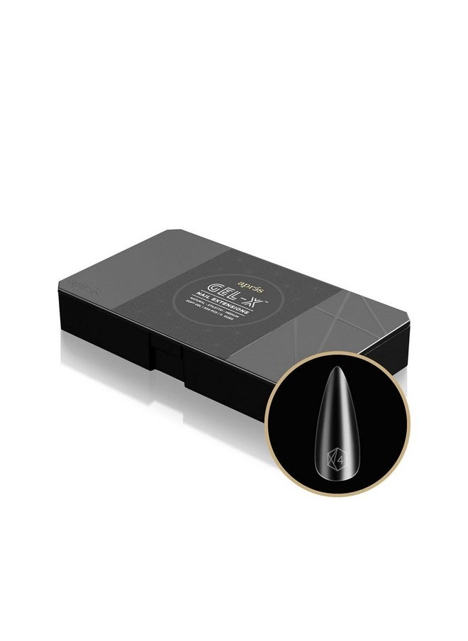 Apres Gel-X® Natural Stiletto Medium Tip Box | 500pc Gel-X Tips, 11 Sizes 00-9, Premium Quality