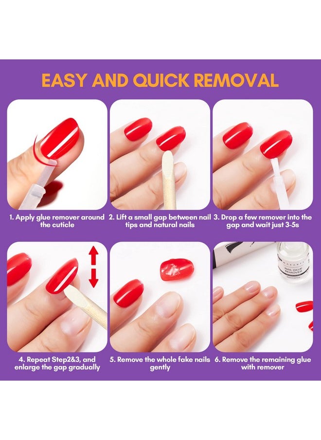 Makartt Nail Glue Remover: for Acrylics Press Ons - 50ML Debonder Without Acetone, Can't Remove Gel Polish