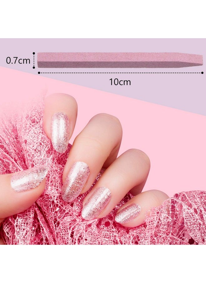 8 Pieces Stone Nail File Nail Pumice Stone Stick Pumice Stone Nail Cuticle Pusher Stone File for Home Salon Nail Buffing Tool