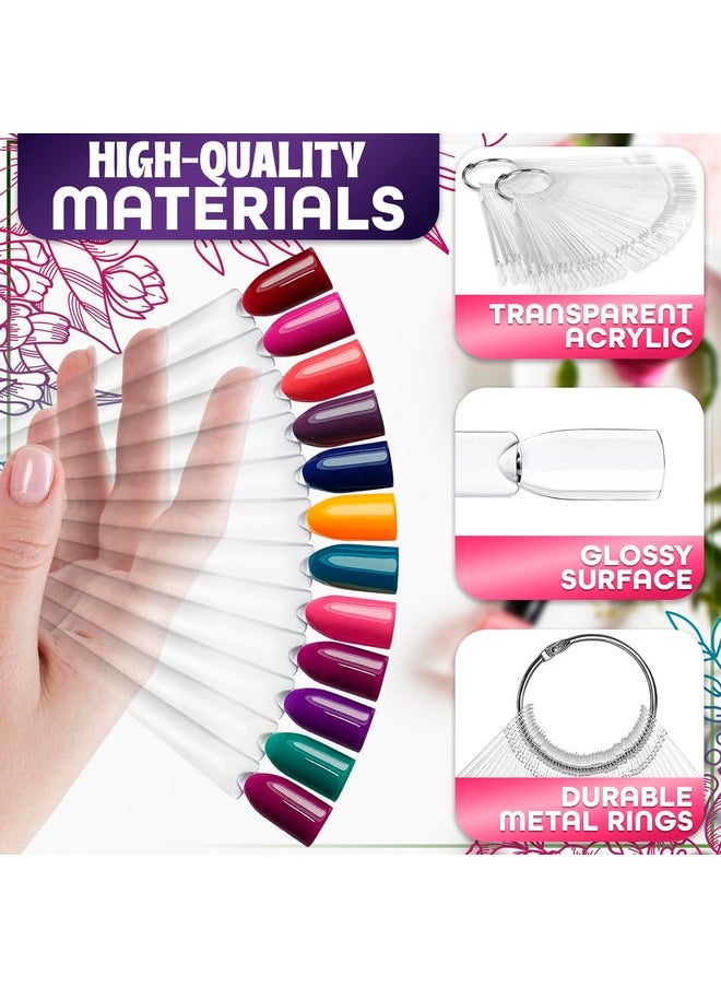 200 Pcs Clear Nail Swatch Sticks Nail Polish - Nail Swatches for Gel Polish Christmas Nail Polish Swatch Stick Nail Sample Sticks Nail Color Swatches - Nail Polish Sample Sticks Nail Sample Swatches
