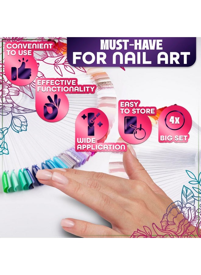 200 Pcs Clear Nail Swatch Sticks Nail Polish - Nail Swatches for Gel Polish Christmas Nail Polish Swatch Stick Nail Sample Sticks Nail Color Swatches - Nail Polish Sample Sticks Nail Sample Swatches