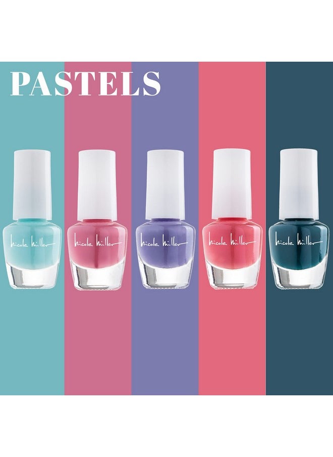 Nicole Miller Mini Nail Polish Set - Glossy, Vibrant Colors for Fingernails & Toenails, Trendy Collection