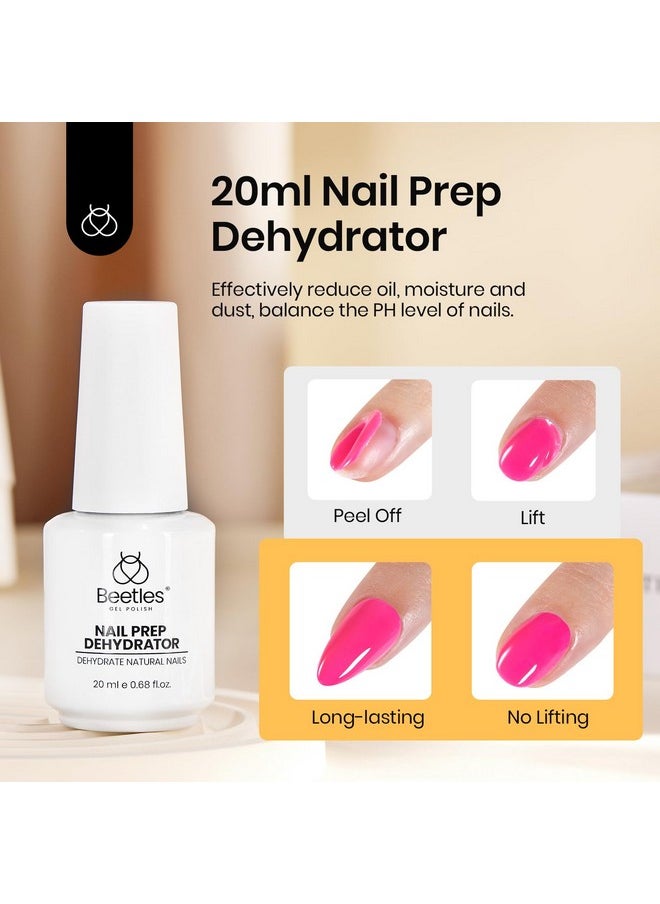 Beetles Nail Dehydrator 20ml: Professional Nail Prep Acid-Free & Hema-Free Dehydrate Bond Primer for Acrylic and Gel Nail Polish Valentines Day Gifts for Her
