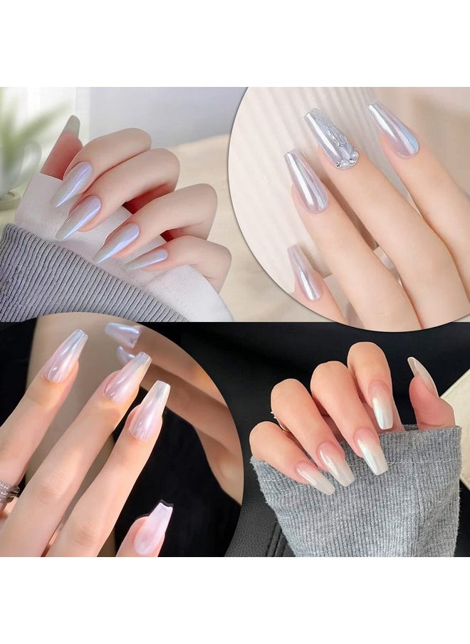 Artdone Chrome Nail Powder Metallic Mirror Glitter Effect Pigment Iridescent Aurora Mermaid Pearl Dust Kit for Gel Polish Nail Art Decoration, Resin Craft Arylic Powder