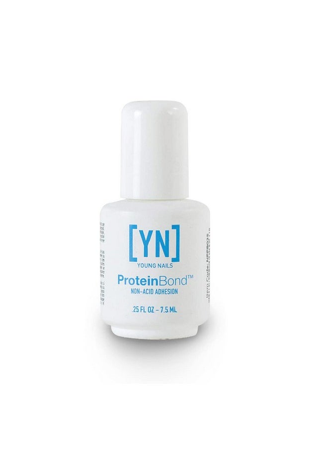 Young Nails Protein Bond - Non-Acidic Nail Primer, Enhanced Adhesion for Gel Polish & Acrylic, Nail Dehydrator, PH Bonder for Gel Nails, 0.25 oz