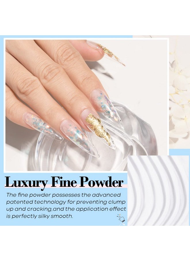 AZUREBEAUTY Dip Powder Clear Color 2Oz/56g, Basic Transparent Acrylic Dipping Powder Crystal French Nail Art Starter Manicure Salon DIY at Home, Odor-Free, Long-Lasting, No Nail Lamp Needed