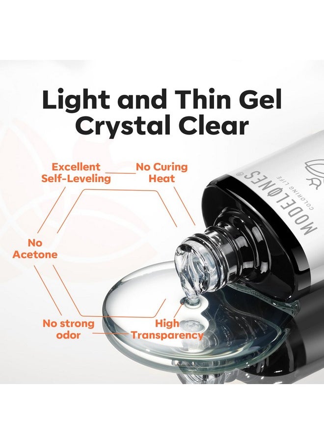 modelones Non-U V Peel off Gel Base Coat, Quick Dry Peelable Base Coat for Gel Nail Polish Easy Removal Gel Foundation for Beginner Practice Nail Protection without Damage Thin Weak Nails