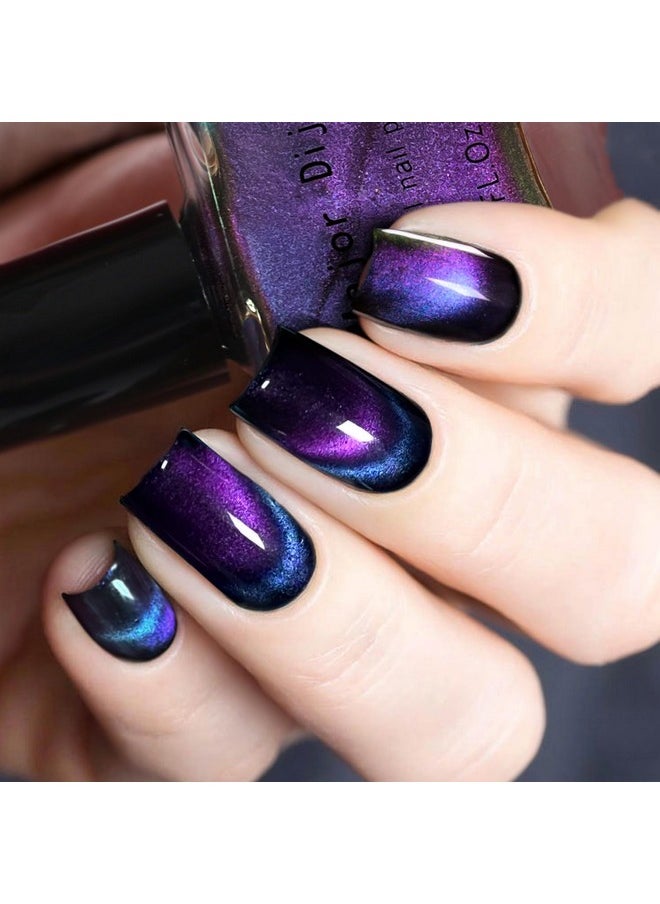 Major Dijit Cat Eye Nail Polish Quick Dry Glitter Nail Polish with Magnetic Stick, Vegan, and Cruelty-Free Nail Paint Art for Nail Salon