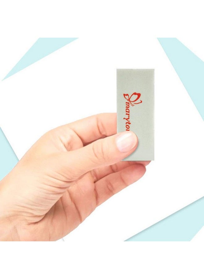 Maryton Mini Nail Buffer Blocks, Disposable Nail Shine Buffers Kit - Green Side for Buffing, White Side for Shinning, 36 Count