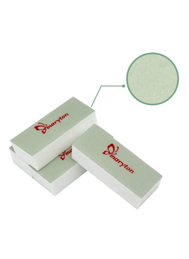 Maryton Mini Nail Buffer Blocks, Disposable Nail Shine Buffers Kit - Green Side for Buffing, White Side for Shinning, 36 Count