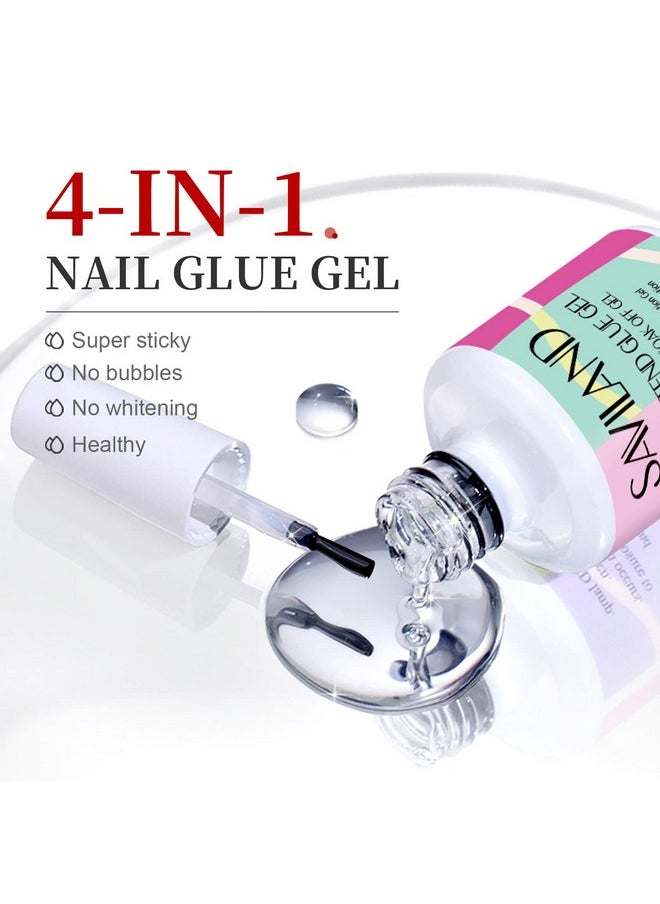 SAVILAND Gel X Nail Glue: 15 ML Gel Nail Glue U V Nail Glue Gel X Glue Super Strong Nail Glue for Press Ons, Extend Gel for Gel X Nails Long Lasting Nail Tips Nail Art Tool Gel X Lamp Needed