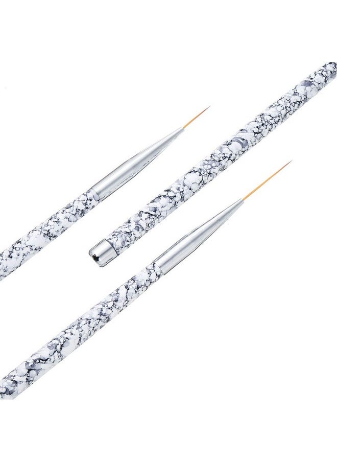 Tbestmax Professional Fine Nail Art Liner Brush UV Gel Painting Acrylic Nail Brushes Striping Brushes for Short Strokes, Details, Blending, Elongated Lines 3 pcs