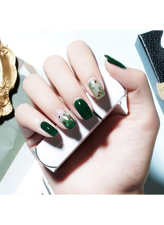 VENALISA 15ml Emerald Green Gel Nail Polish, Dark Green Gel Polish Lime Green Color Soak Off UV LED Nail Gel Polish Nail Art Starter Manicure Salon DIY at Home, 0.53 OZ